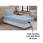 Jogo De Cama Lençol Solteiro 2 Peças Microfibra Lisa Com Elástico 100% Algodão