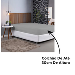 Lençol Microfibra Com Elástico Avulso Queen 100% Poliéster 1,58m x 1,98m x 30cm