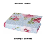 Lençol Microfibra Estampado Avulso Casal 100% Poliéster Sortido 2,00cm x 2,20cm
