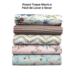 Lençol Microfibra Estampado Avulso Casal 100% Poliéster Sortido 2,00cm x 2,20cm