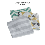 Lençol Microfibra Estampado Avulso Casal 100% Poliéster Sortido 2,00cm x 2,20cm
