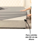 Jogo De Cama De Casal Super Cotton Simples Liso Com Elast 3 Peças