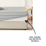 Jogo De Cama Super Cotton Simples Liso Com elast Queen 3 Peças Bege