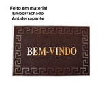 Tapete Bem Vindo Capacho entrada Emborrachado Antiderrapante Para Porta De Casa 38cm x 58cm