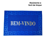 Tapete Bem Vindo Capacho entrada Emborrachado Antiderrapante Para Porta De Casa 38cm x 58cm