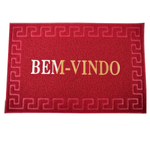 Tapete Bem Vindo Capacho entrada Emborrachado Antiderrapante Para Porta De Casa 38cm x 58cm