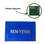 Tapete Bem Vindo Capacho entrada Emborrachado Antiderrapante Para Porta De Casa 38cm x 58cm