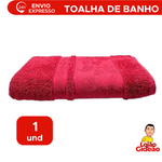 Toalha De banho Grande Pandora 98% Algodão 75cm x 1,50cm Vermelho