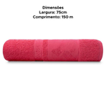 Toalha De banho Grande Pandora 98% Algodão 75cm x 1,50cm Vermelho