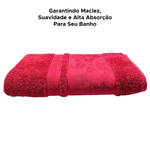 Toalha De banho Grande Pandora 98% Algodão 75cm x 1,50cm Vermelho