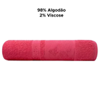 Toalha De banho Grande Pandora 98% Algodão 75cm x 1,50cm Vermelho