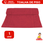 Toalha De Piso Macia 100% algodão 45x70 Vermelho