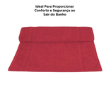 Toalha De Piso Macia 100% algodão 45x70 Vermelho
