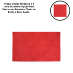 Toalha De Piso Macia 100% algodão 45x70 Vermelho