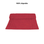 Toalha De Piso Macia 100% algodão 45x70 Vermelho
