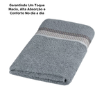 Toalha De Rosto Macia Mixer 99% algodão 45x70 Cinza