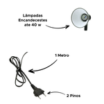 Abajur Luminária Flexível Dobrável Articulável Mesa Base Com Suporte Para Celular Bivolt Aço Inoxidável