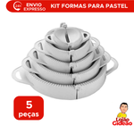 Kit Forma Modeladora Para Fechar Pastel Massas 5 Tamanhos