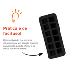 FORMA DE GELO SILICONE PRETO