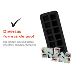 FORMA DE GELO SILICONE PRETO
