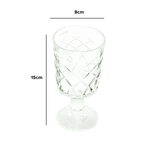 Taças De Vidro Transparente Para Vinho Água Drinks 260ml 8cm x 15cm