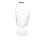 Taças De Vidro Transparente Para Vinho Água Drinks 260ml 8cm x 15cm