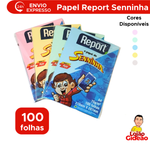 Papel Sulfite A4 100 Folhas Papel Report 210mm x 29,7mm Senninha Papelaria Material Escritorio Escolar