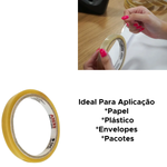 Fita Durex Fina 12x50 Para Uso Escolar Escritório Embrulhar Presente Fita Adesiva Transparente
