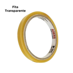 Fita Durex Fina 12x50 Para Uso Escolar Escritório Embrulhar Presente Fita Adesiva Transparente