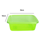 Pote 500ML Verde Para Conservar Alimentos Organizador Para Cozinha Geladeira Retangular