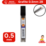 Ponta Para Lapiseira Estojo Grafite 2B 5mm Com 12 Unidade Ponta Fina Escola Refil