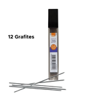 Ponta Para Lapiseira Estojo Grafite 2B 5mm Com 12 Unidade Ponta Fina Escola Refil