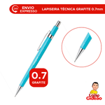 Lapiseira Técnica Metálica 07mm Para Escolar Profissional Desenho Precisão Lapiseira Azul