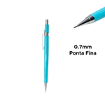 Lapiseira Técnica Metálica 07mm Para Escolar Profissional Desenho Precisão Lapiseira Azul