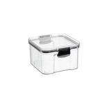 Pote Hermético Organizador Tampa Com Trava Para Alimento Cozinha Slim Em Acrílico 500ml