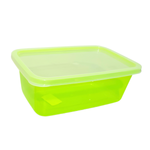 Pote Organizador Neon Verde Retangular Plástico Para Alimentos Armazenar Cozinha Restaurante 1500ml