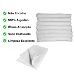 Pano De Chão Saco Alvejado Resistente Branco Limpeza Piso Sala Quarto Cozinha 40cm x 60cm