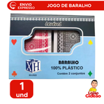 Kit 2 Baralhos De Plastico Impermeável Não Rasga Completo Para Jogar Em Familia