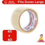 Rolo Fita Durex Larga Transparente Para Empacotar 45x40 Fita Adesiva
