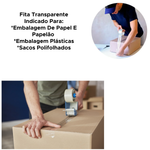 Rolo Fita Durex Larga Transparente Para Empacotar 45x40 Fita Adesiva