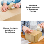 Rolo Fita Durex Larga Transparente Para Empacotar 45x40 Fita Adesiva