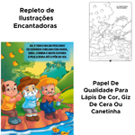 livro Para Colorir Infantil Com Ilustração Divertidas Fazendinha Do Seu Lobato