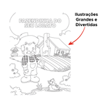 livro Para Colorir Infantil Com Ilustração Divertidas Fazendinha Do Seu Lobato