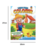 livro Para Colorir Infantil Com Ilustração Divertidas Fazendinha Do Seu Lobato
