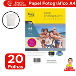 Papel A4 Fotográfico Adesivo 135g 20 Folhas Para Impressora À Prova D'Água Secagem Instantânea