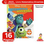 Livro Matemática Divertida Com Ilustração E Atividades Infantil Disney Pixar