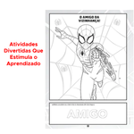 Livro Infantil Para Colorir E Aprender Historias Educativo Disney/Marvel