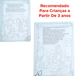 Livro Gigante Infantil Historiais Da Bíblia Para Ler E Pintar Colorir Educativo