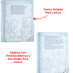 Livro Gigante Infantil Historiais Da Bíblia Para Ler E Pintar Colorir Educativo