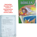 Livro Gigante Infantil Historiais Da Bíblia Para Ler E Pintar Colorir Educativo